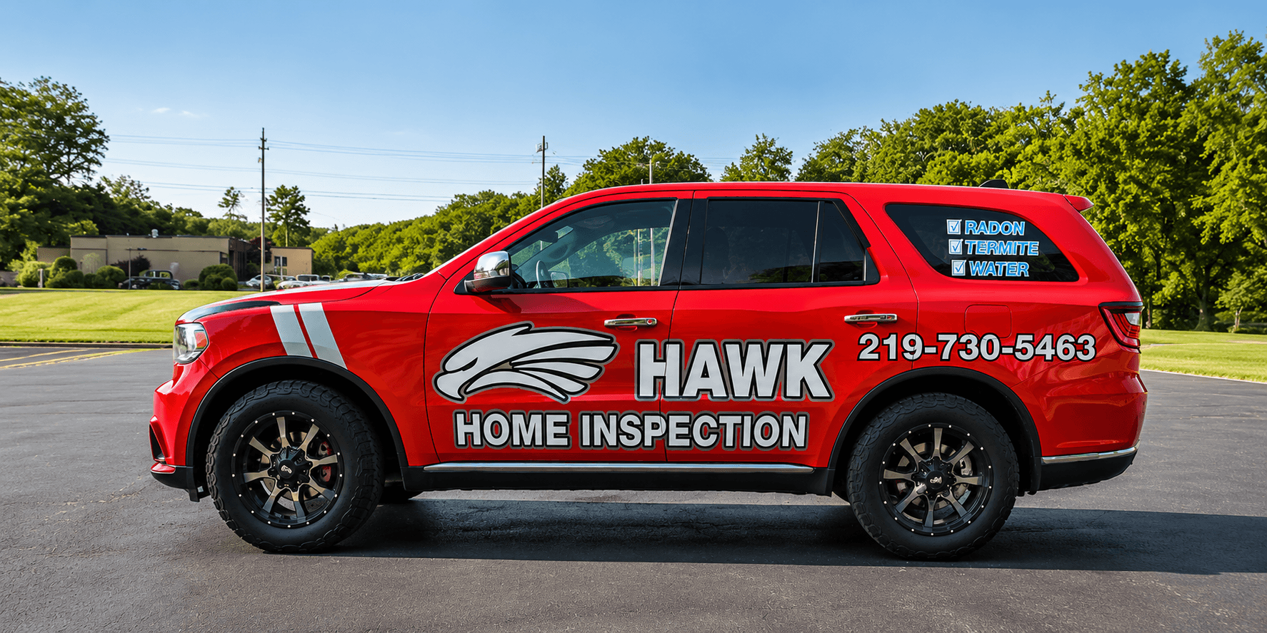 Hawk Home Inspection branded vehicle — Northwest Indiana